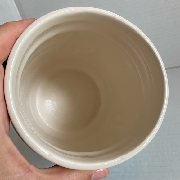 Blue Ceramic Mason Jar Utensil Crock - Retro Farmhouse with Salt Pepper Shakers - Picture 3 of 4